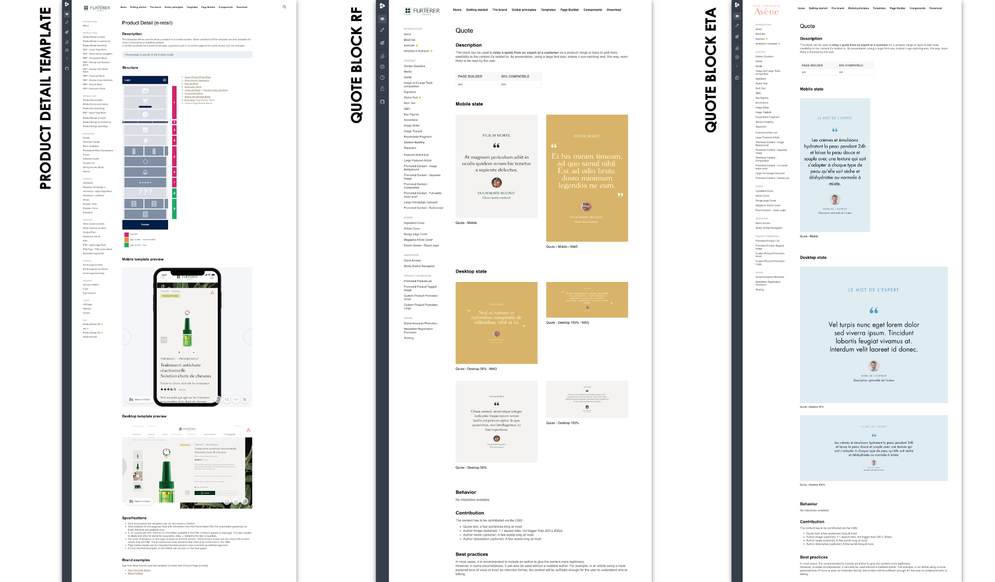 Product detail template