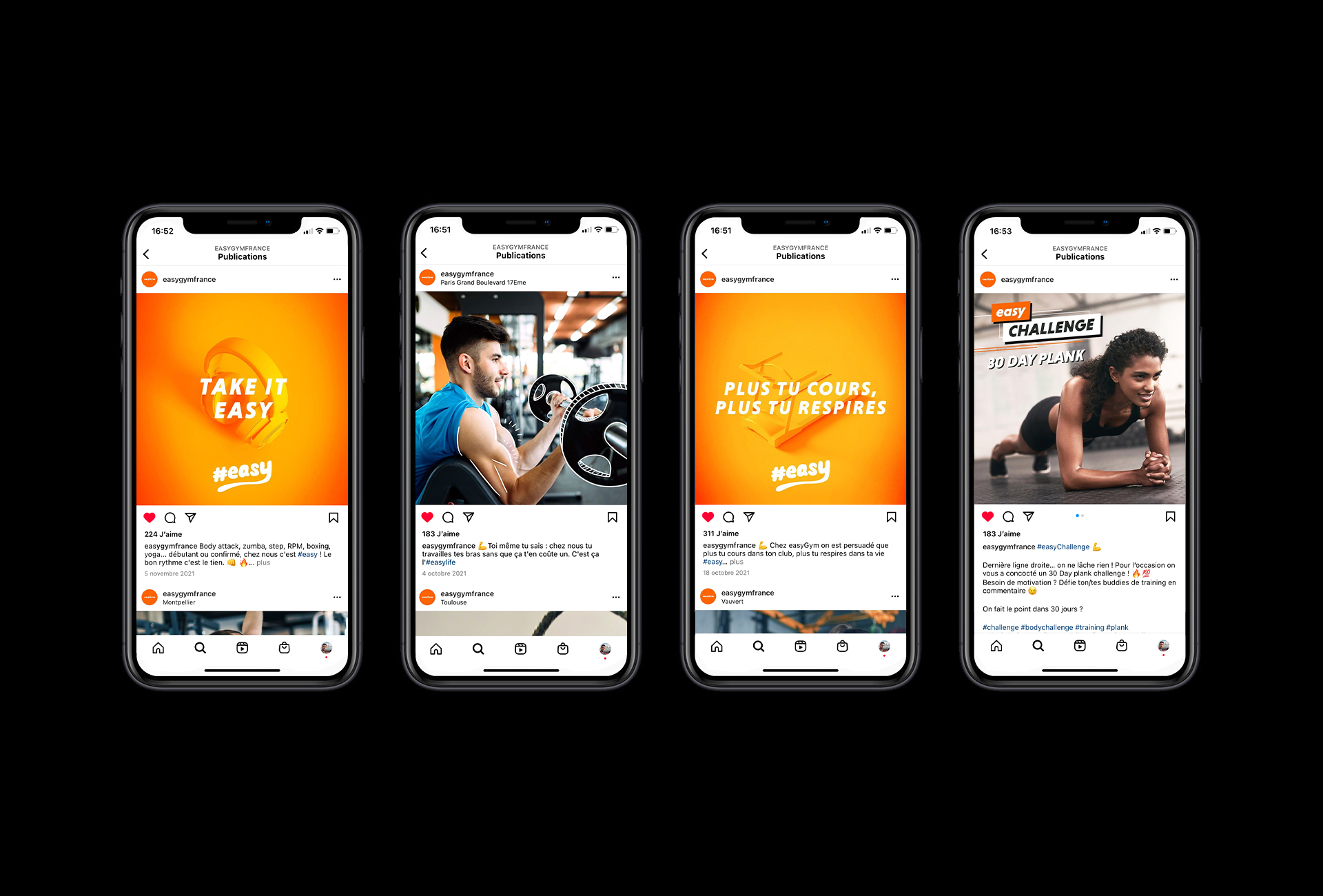 Communication campaign easyGym. Visual social networks 2